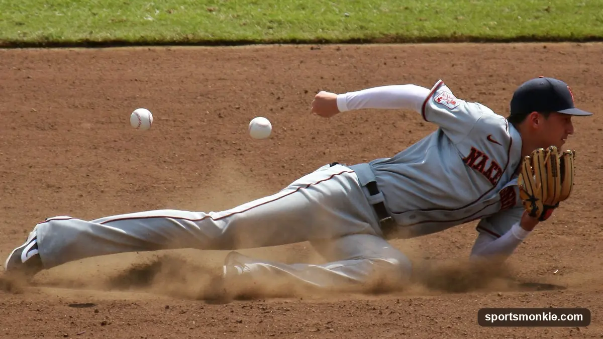 A baseball bat and glove representing MLB's 30-30 club of power and speed hitters