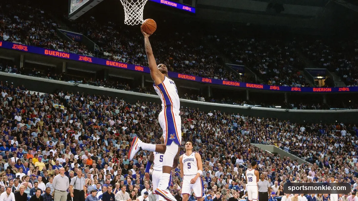 NBA player shooting a jump shot with a clean follow-through