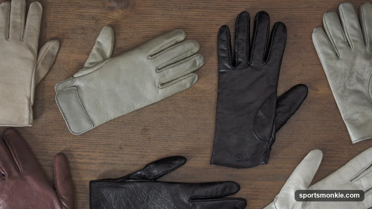 A selection of leather baseball gloves for different positions