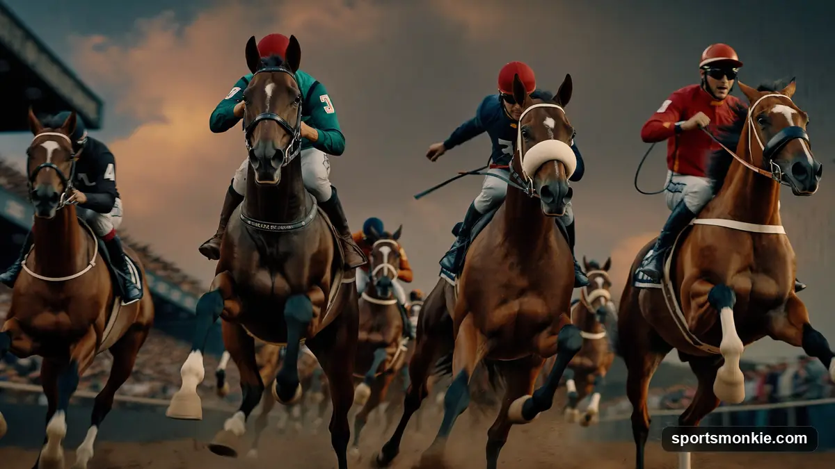 Thoroughbreds racing at the Breeders' Cup, horse racing's two-day world championship