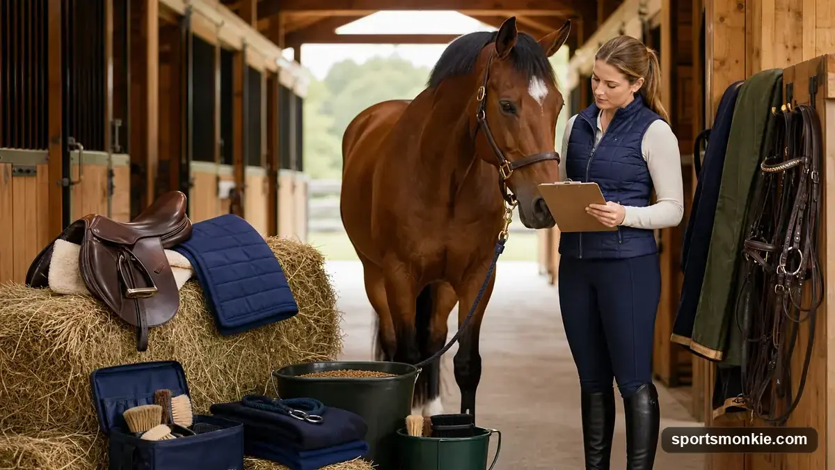 Cost breakdown chart for horse ownership showing boarding, feed, farrier and vet expenses