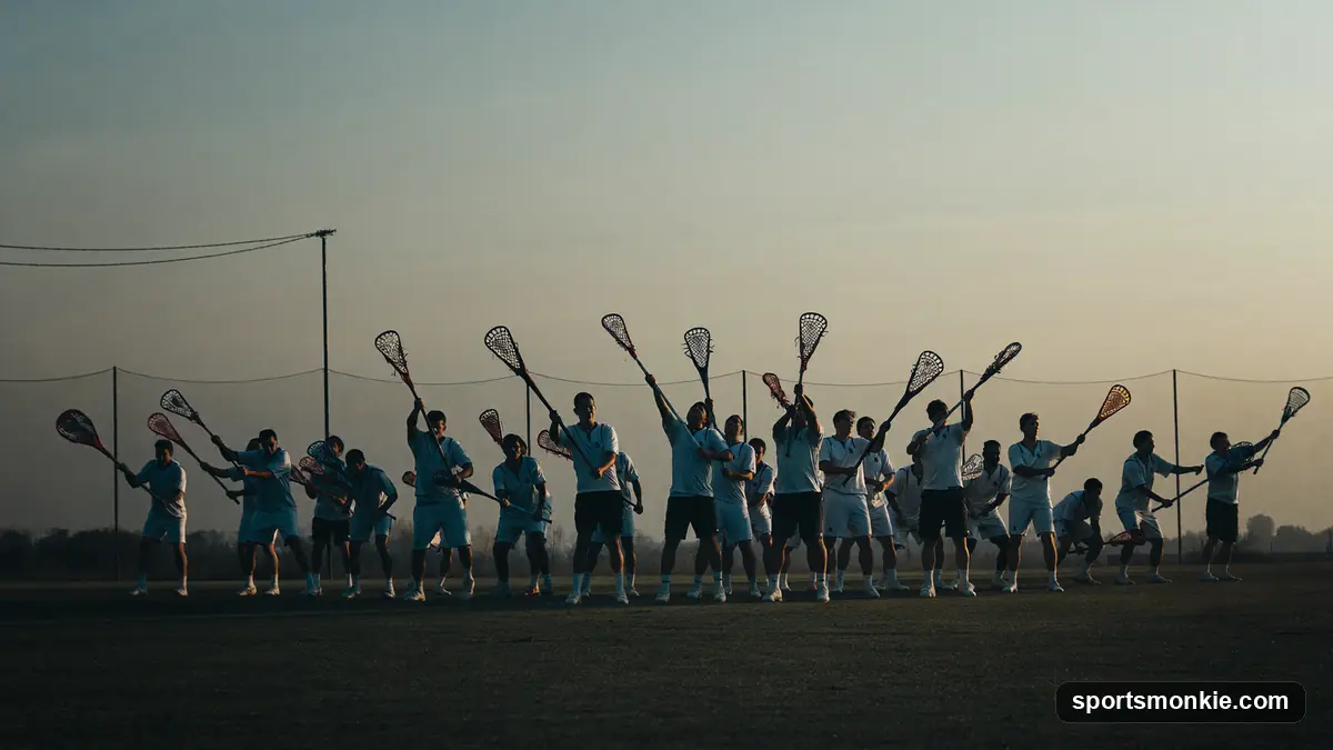 A lacrosse player carrying the ball, representing the Haudenosaunee Nationals lacrosse tradition