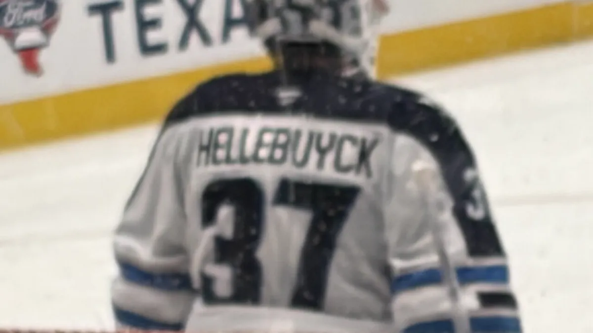 File photo from April 2026: Winnipeg Jets goaltender Connor Hellebuyck, before the trade request and suspension. It identifies the player, not the trade announcement. Released under CC0.