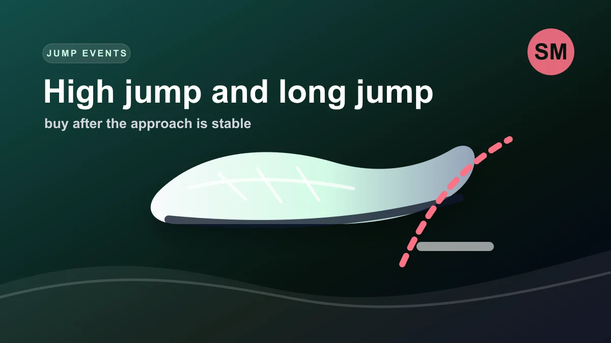 SportsMonkie illustration of jump spikes for high jump and long jump in heptathlon