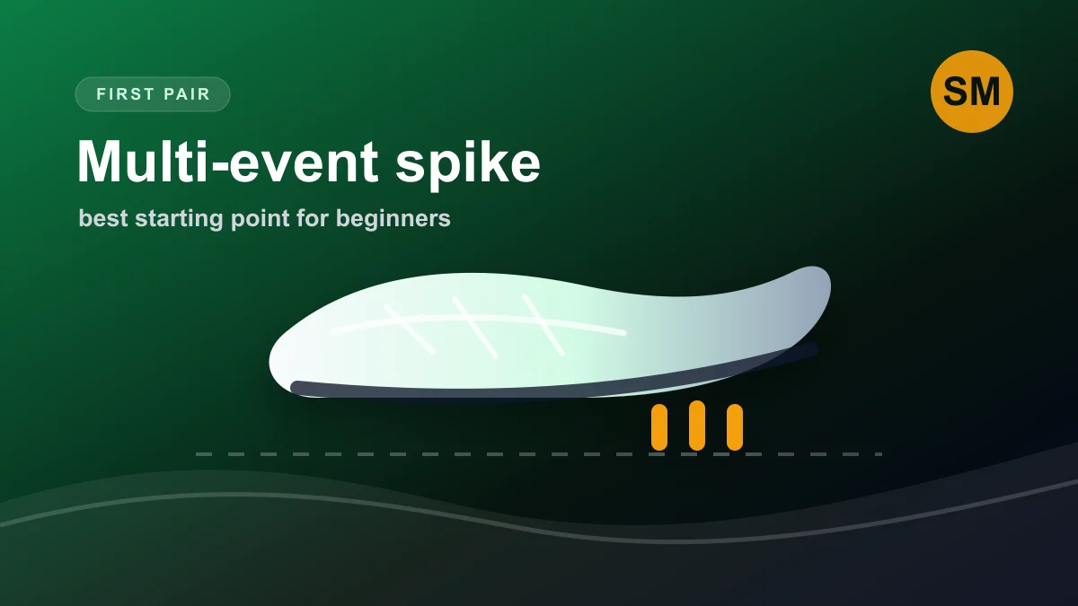 Illustration of a multi-event track spike for beginner heptathletes