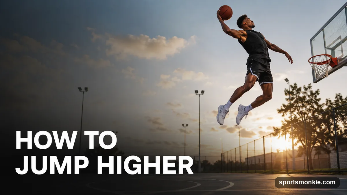 A basketball player at the peak of an explosive vertical jump reaching toward the rim