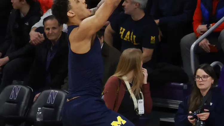 File photo from 11 February 2026: Yaxel Lendeborg in action during his college season, months before his Warriors preseason. It does not show the Lakers game or Luka Doncic.