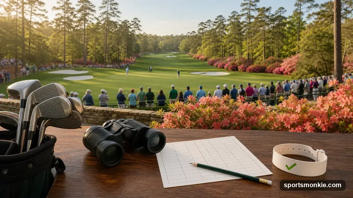 Patrons walking the grounds at Augusta National during Masters Tournament week