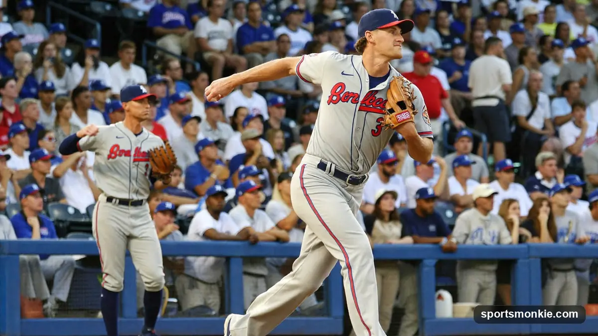 MLB infielder fielding a ground ball at shortstop during a day game