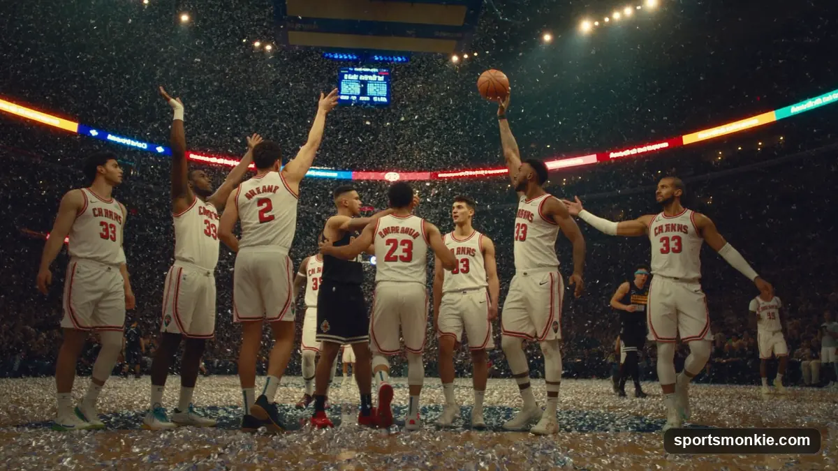 College basketball arena filled with fans during an NCAA Tournament game
