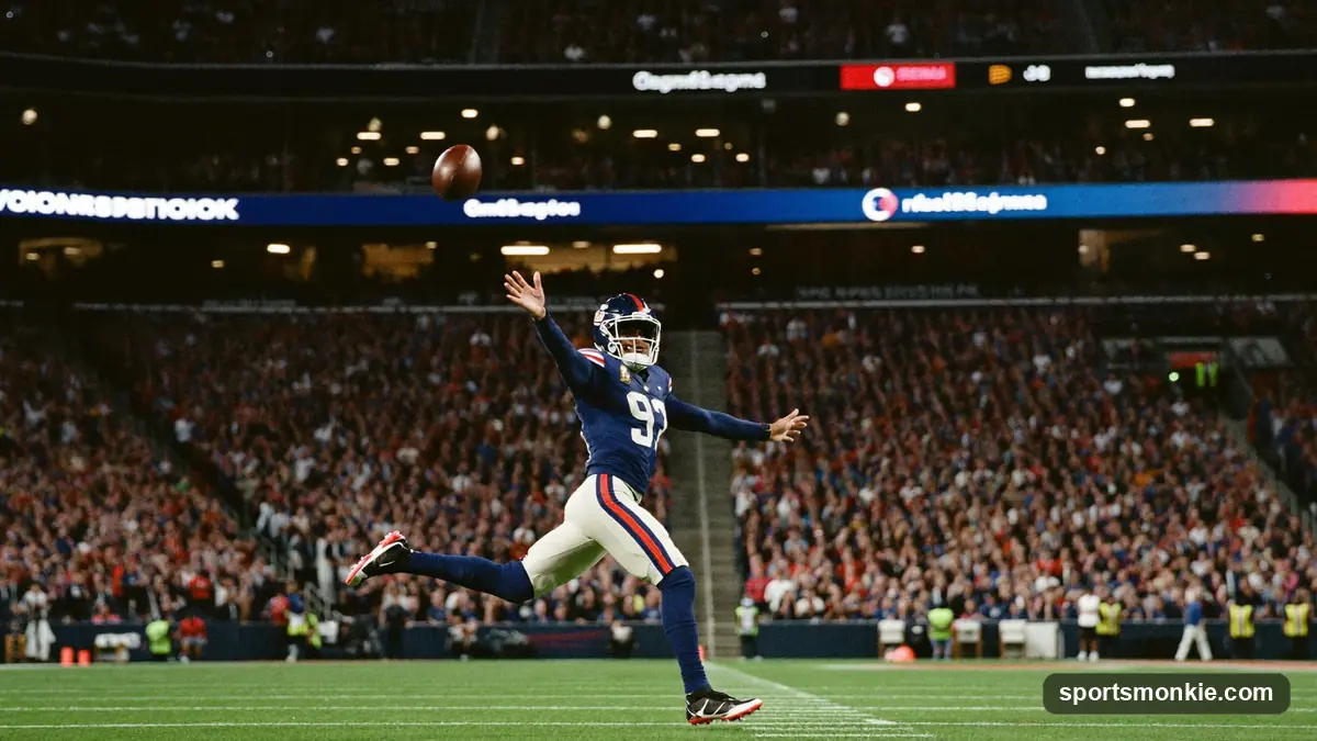 American football crossing the goal line into the end zone