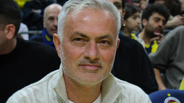 File photo from 6 February 2025: Jose Mourinho at a basketball game in Istanbul. It was not taken at the El Clasico press conference.