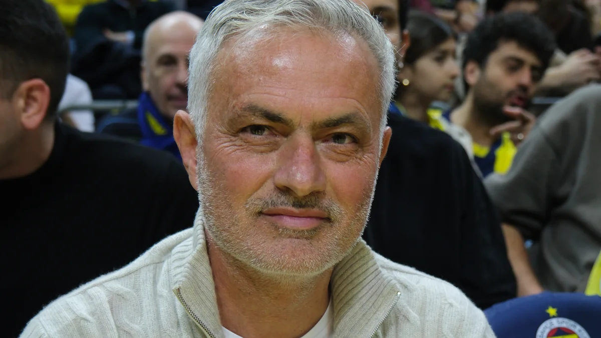 File photo from 6 February 2025: Jose Mourinho at a basketball game in Istanbul. It was not taken at the El Clasico press conference.
