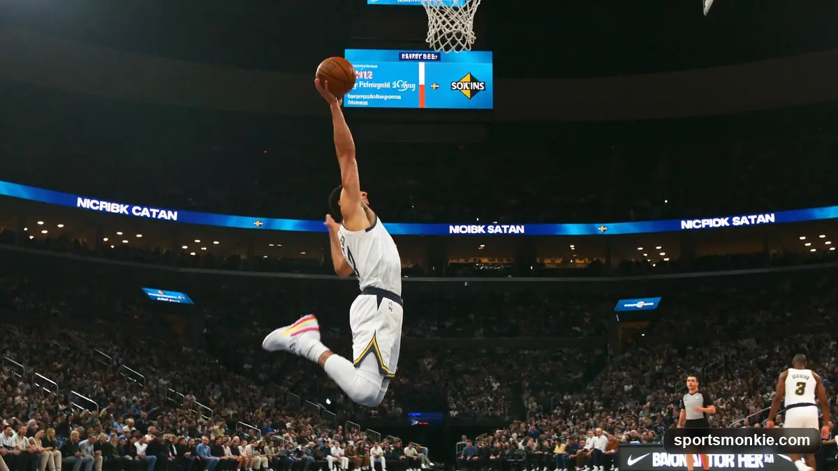 NBA rookie driving to the basket during his first season in the league