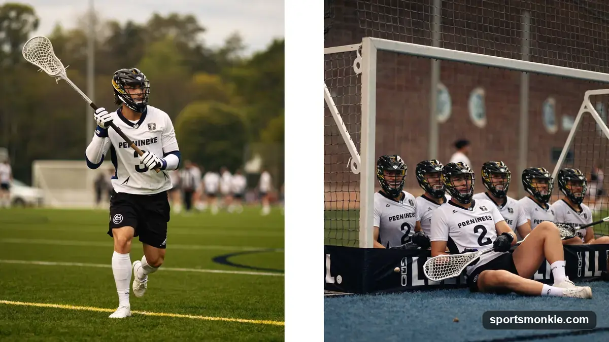 Side-by-side of field lacrosse (PLL) and indoor box lacrosse (NLL)