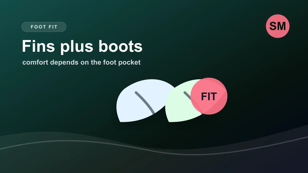 SportsMonkie illustration of scuba fins and dive boots