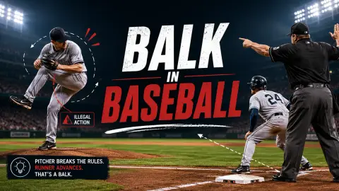A baseball pitcher on the mound mid-motion with a runner leading off base