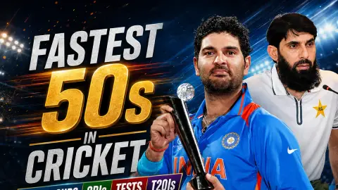 Fastest 50s in Cricket: World Cups, ODIs, Tests & T20Is