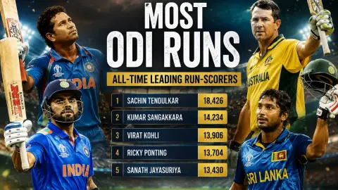 Most ODI Runs in Cricket: All-Time Leading Run-Scorers