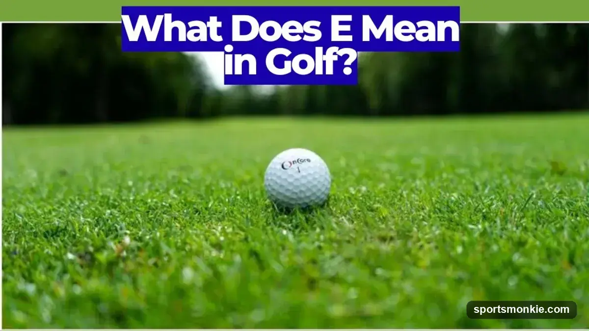 What Does E Mean in Golf? Understanding Even Par Explained