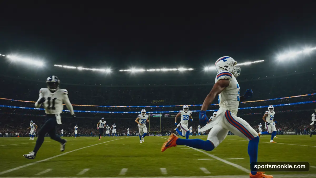 A quarterback rolling out to the opposite side after a play fake on a bootleg