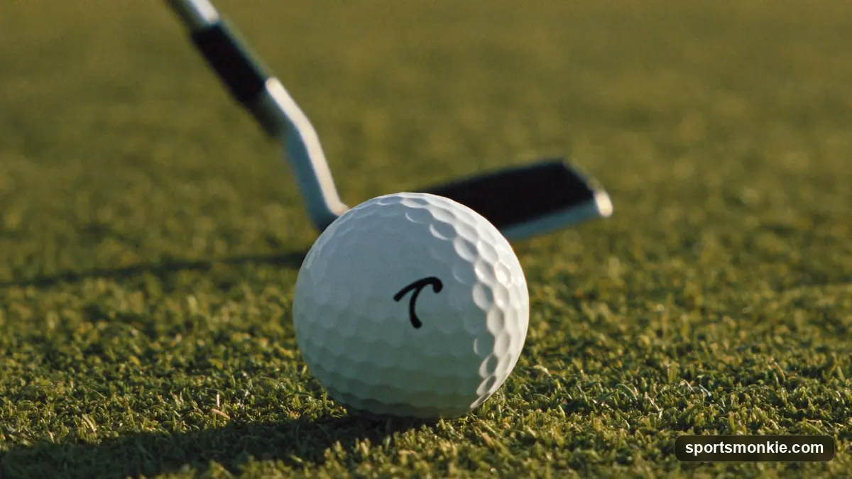 Golfer reaching to pick up a ball inches from the hole on the putting green
