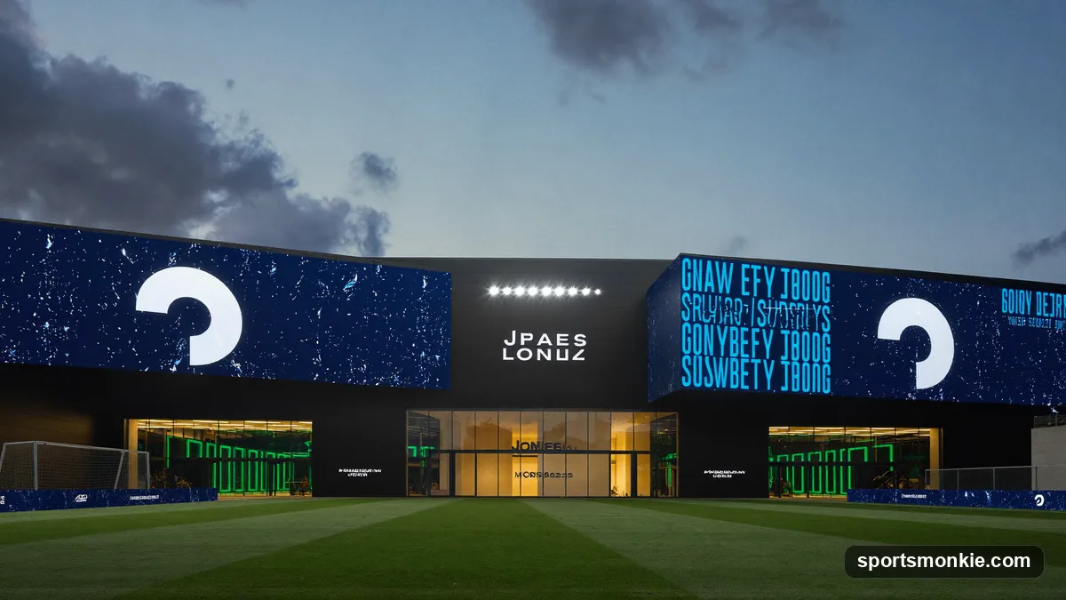 A new expansion franchise unveiling with an empty stadium and fresh branding concept