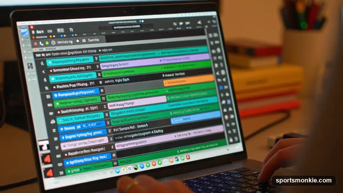 A fantasy football draft board on a laptop screen with NFL player names being selected