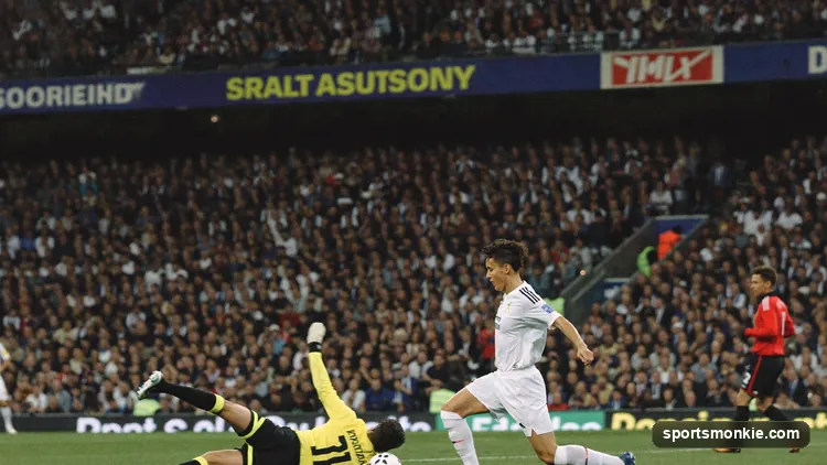 Soccer match action illustrating video review and match decisions