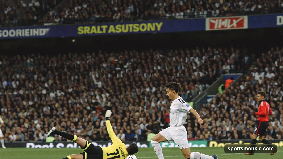 Soccer player striking a shot on goal, illustrating expected goals (xG)