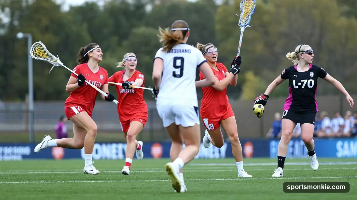 Women's professional lacrosse players competing in the sixes format